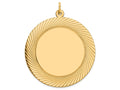 FJC Finejewelers 14k Yellow Gold Etched Design .027 Gauge Circular Engravable Disc Charm