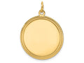 FJC Finejewelers 14k Yellow Gold Plain .018 Gauge Engravable Round Disc Charm