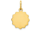 FJC Finejewelers 14k Yellow Gold .009 Gauge Engravable Scalloped Disc Charm