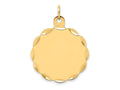 FJC Finejewelers 14k Yellow Gold .035 Gauge Engravable Scalloped Disc Charm