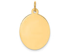 FJC Finejewelers 14k Yellow Gold Plain .011 Gauge Engravable Oval Disc Charm