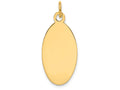FJC Finejewelers 14k Yellow Gold Plain .018 Gauge Engravable Elliptical Disc Charm 12 x 30mm