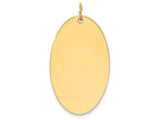 FJC Finejewelers 14k Yellow Gold Plain .013 Gauge Engravable Elliptical Disc Charm