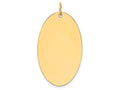 FJC Finejewelers 14k Yellow Gold Plain .018 Gauge Engravable Elliptical Disc Charm