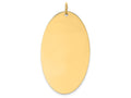 FJC Finejewelers 14k Yellow Gold Plain .011 Gauge Engravable Elliptical Disc Charm