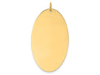 FJC Finejewelers 14k Yellow Gold Plain .027 Gauge Engravable Elliptical Disc Charm