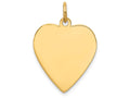 FJC Finejewelers 14k Yellow Gold Plain .035 Gauge Engravable Heart Disc Charm