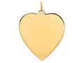 FJC Finejewelers 14k Yellow Gold Plain .018 Gauge Engravable Heart Disc Charm