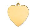 FJC Finejewelers 14k Yellow Gold Plain .027 Gauge Engravable Heart Disc Charm 28 x 33mm