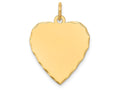 FJC Finejewelers 14k Yellow Gold Etched .018 Gauge Engravable Heart Disc Charm 17 x 25mm