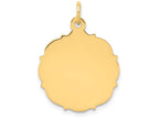 FJC Finejewelers 14k Yellow Gold Plain .013 Gauge Engravable Disc Charm