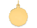 FJC Finejewelers 14k Yellow Gold Plain .018 Gauge Engravable Disc Charm
