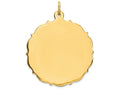 FJC Finejewelers 14k Yellow Gold Plain .013 Gauge Engravable Disc Charm