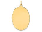 FJC Finejewelers 14k Yellow Gold Plain .018 Gauge Engravable Disc Charm
