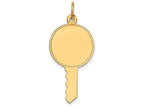 FJC Finejewelers 14k Yellow Gold Plain .011 Gauge Engravable Key Charm