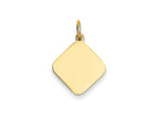 FJC Finejewelers 14k Yellow Gold Plain .018 Gauge Diamond-shaped Engravable Disc Charm