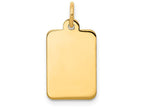FJC Finejewelers 14k Yellow Gold Plain .013 Gauge Rectangular Engravable Disc Charm 10x 20mm