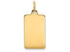FJC Finejewelers 14k Yellow Gold Plain .035 Gauge Rectangular Engravable Disc Charm 11 x 23mm