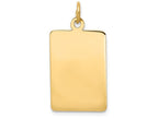 FJC Finejewelers 14k Yellow Gold Plain .035 Gauge Rectangular Engravable Disc Charm 15 x 28mm