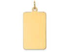 FJC Finejewelers 14k Yellow Gold Plain .013 Gauge Rectangular Engravable Disc Charm 15x32mm