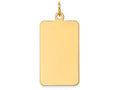 FJC Finejewelers 14k Yellow Gold Plain .018 Gauge Rectangular Engravable Disc Charm
