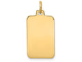 FJC Finejewelers 14k Yellow Gold Plain .011 Gauge Engravable Rectangular Disc Charm