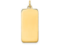 FJC Finejewelers 14k Yellow Gold Plain .027 Gauge Engravable Rectangular Disc Charm