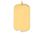 FJC Finejewelers 14k Yellow Gold Plain .027 Gauge Engravable Dog Tag with Notch Disc Charm 18 x 34mm