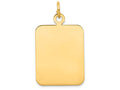 FJC Finejewelers 14k Yellow Gold Plain Rectangular .035 Gauge Engravable Disc Charm