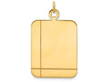 FJC Finejewelers 14k Yellow Gold Plain Rectangular .027 Gauge Engravable Disc Charm 20 x 33mm