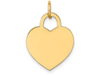FJC Finejewelers 14k Yellow Gold Medium Engravable Heart Charm
