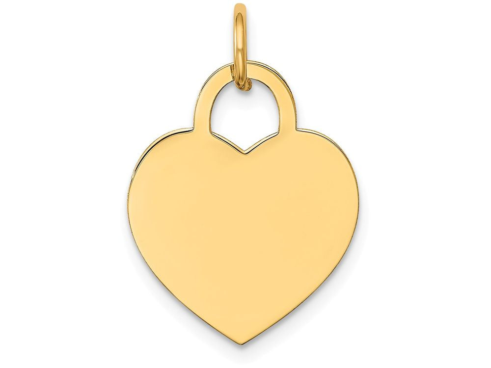 FJC Finejewelers 14k Yellow Gold Medium Engravable Heart Charm 15 x 22mm