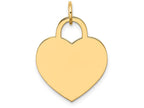 FJC Finejewelers 14k Yellow Gold Large Engravable Heart Charm 18 x 25mm