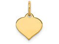 FJC Finejewelers 14k Yellow Gold Heart Disc Charm 10 x 14mm 0.013 gauge