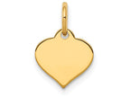 FJC Finejewelers 14k Yellow Gold Heart Disc Charm 10 x 14mm 0.018 gauge
