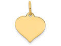 FJC Finejewelers 14k Yellow Gold Heart Disc Charm 12 x 17mm 0.013 gauge