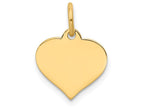 FJC Finejewelers 14k Yellow Gold Heart Disc Charm 12 x 17mm 0.013 gauge