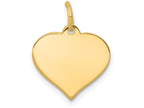 FJC Finejewelers 14k Yellow Gold Heart Disc Charm 14 x 18mm 0.009 gauge