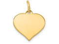 FJC Finejewelers 14k Yellow Gold Heart Disc Charm 14 x 18mm