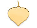 FJC Finejewelers 14k Yellow Gold Heart Disc Charm 0.013 gauge 17 x 19mm