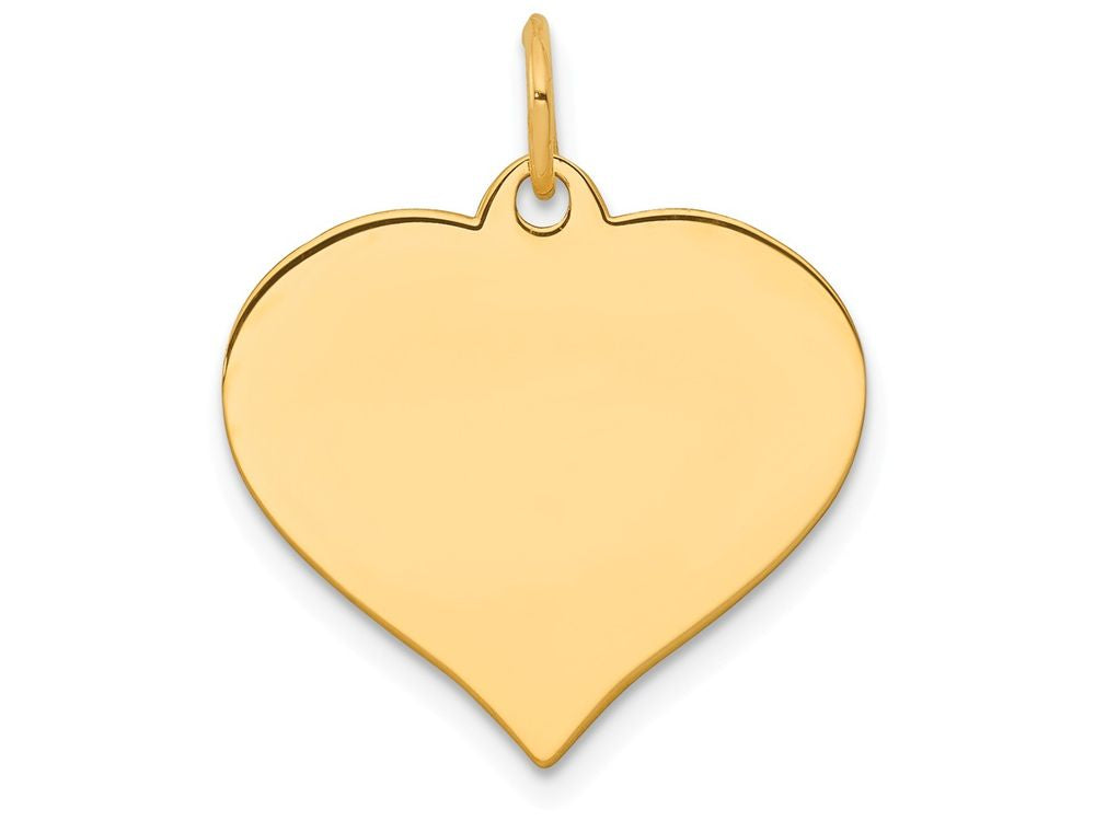 FJC Finejewelers 14k Yellow Gold Heart Disc Charm 18 x 22mm