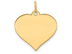 FJC Finejewelers 14k Yellow Gold Heart Disc Charm 18 x 22mm