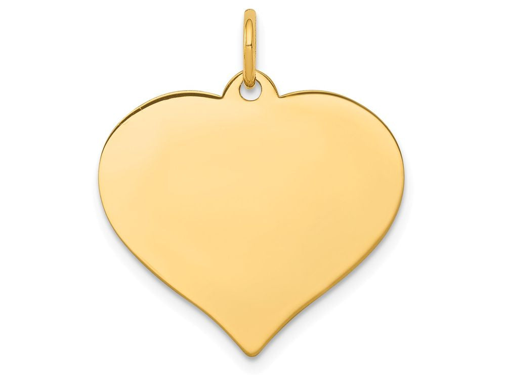 FJC Finejewelers 14k Yellow Gold Heart Disc Charm 20 x 24mm