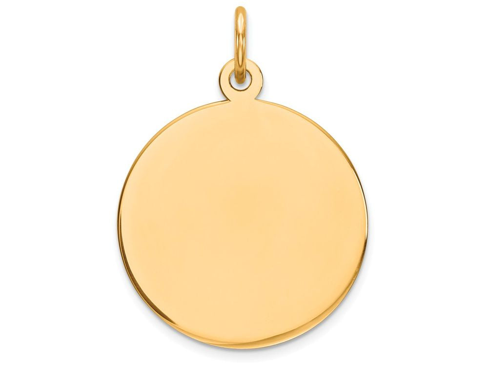 FJC Finejewelers 14k Yellow Gold Round Disc Charm 17 x 24mm