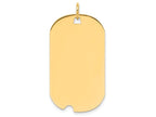 FJC Finejewelers 14k Yellow Gold Plain .011 Gauge Engravable Dog Tag with Notch Disc Charm 19 x 37mm