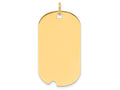 FJC Finejewelers 14k Yellow Gold Plain .027 Gauge Engravable Dog Tag with Notch Disc Charm