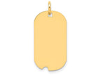 FJC Finejewelers 14k Yellow Gold Plain .011 Gauge Engravable Dog Tag with Notch Disc Charm 13 x 28mm