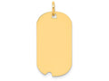 FJC Finejewelers 14k Yellow Gold Plain .027 Gauge Engravable Dog Tag with Notch Disc Charm