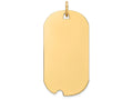 FJC Finejewelers 14k Yellow Gold Plain .035 Gauge Engravable Dog Tag with Notch Disc Charm