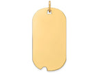 FJC Finejewelers 14k Yellow Gold Plain .035 Gauge Engravable Dog Tag with Notch Disc Charm